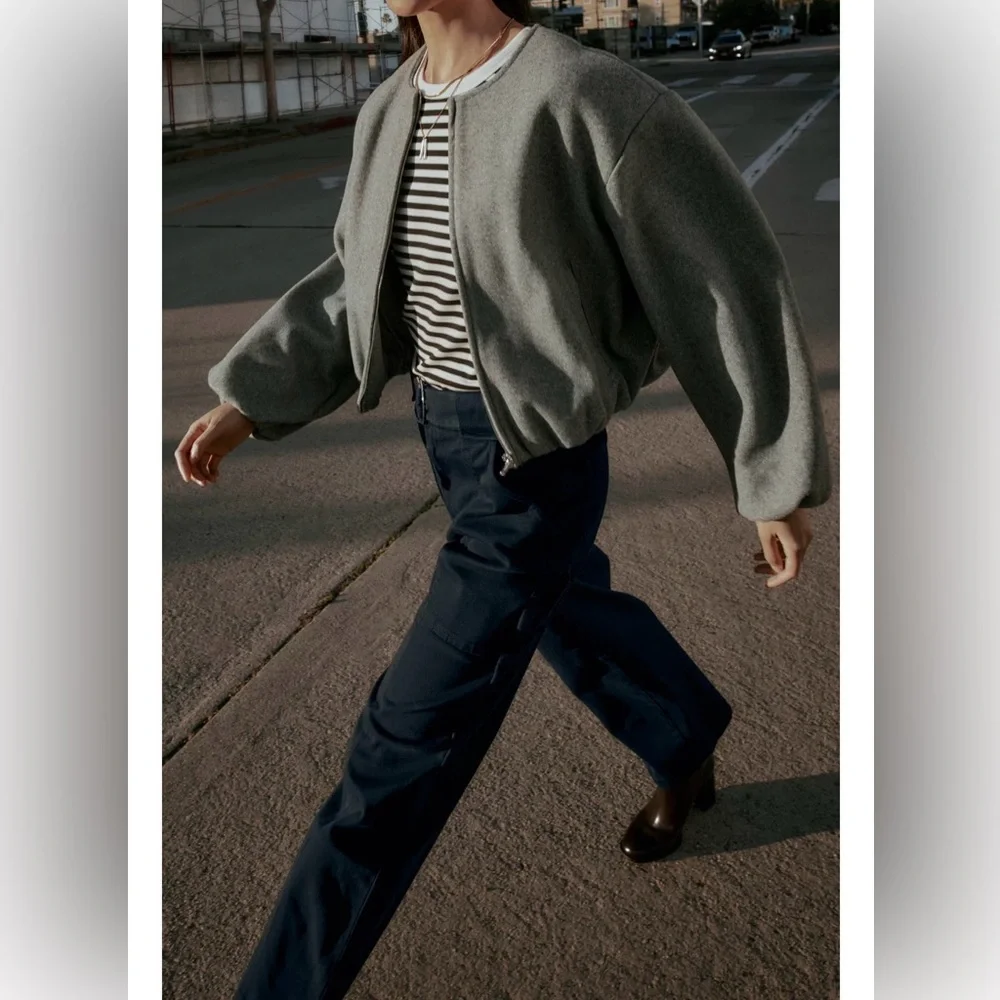 Zara Soft Bomber Jacket - Picture 8 of 9